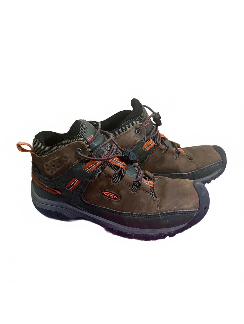 KEEN Mens Brown Leather Hiking Work Boots Size 5 EU 37 Durable Trail Shoes